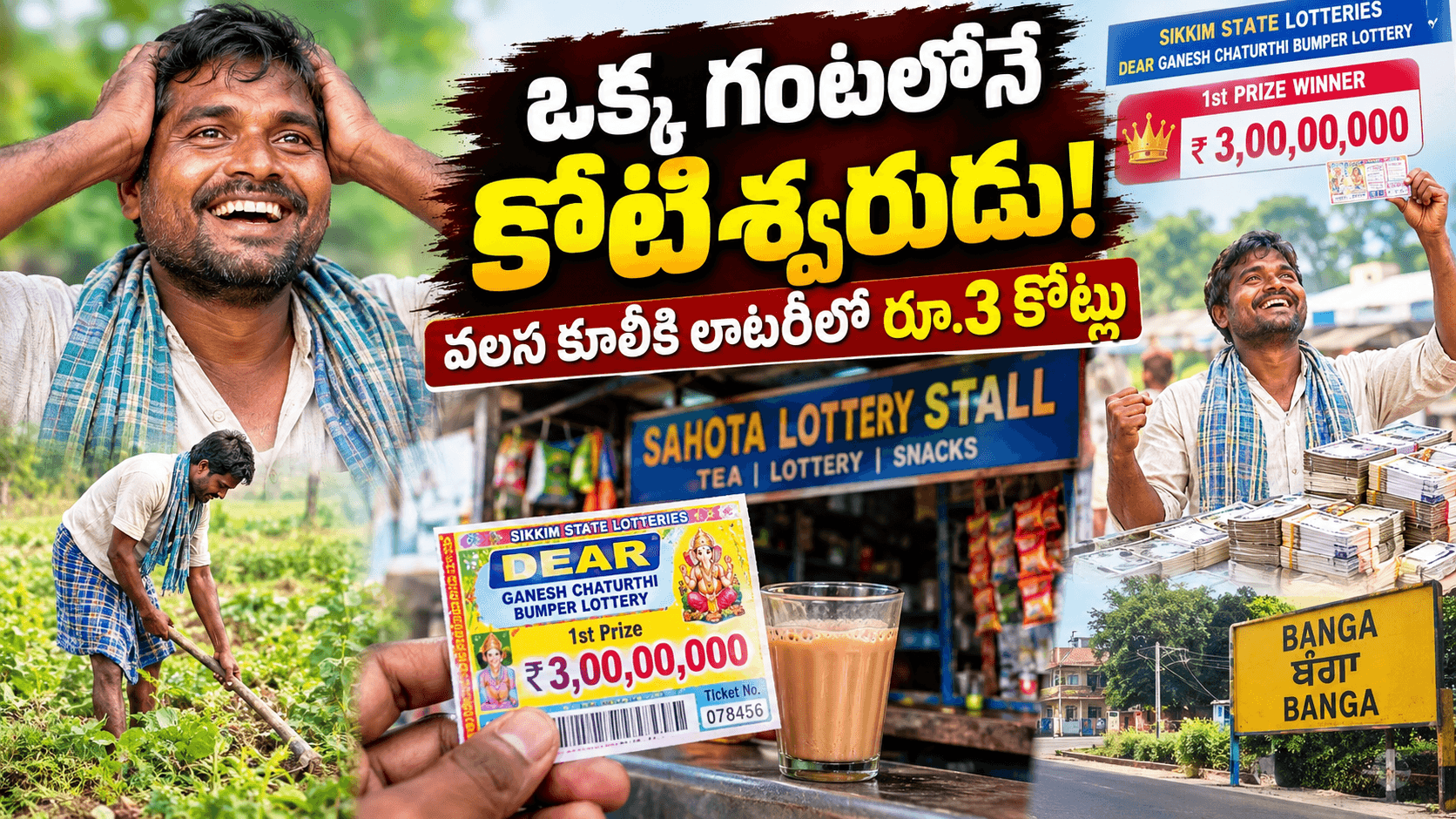 కూలీ.. గంటలో కోటీశ్వరుడయ్యాడు